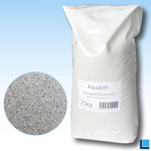 AquaLith Filterquarzsand 25 kg 0,4-0,8 mm